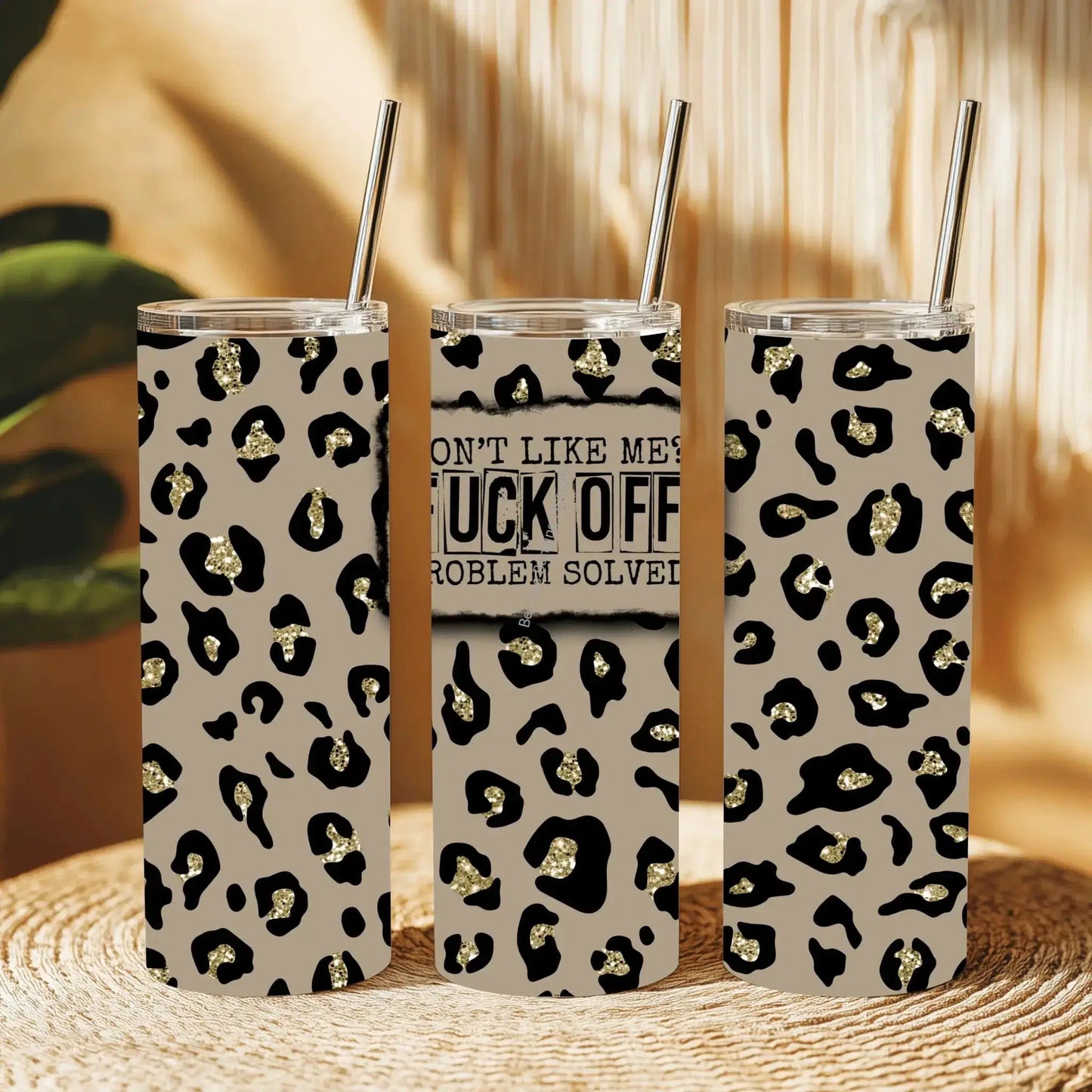 Tumbler Leopard Print Tumbler | Funny Sassy Quote Stainless Steel Cup