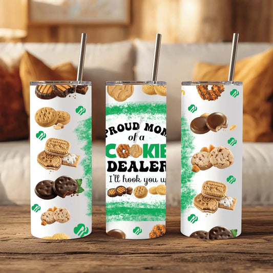 Tumbler Proud Mom of Cookie Dealer Tumbler | Stainless Steel Cup for Cookie Moms