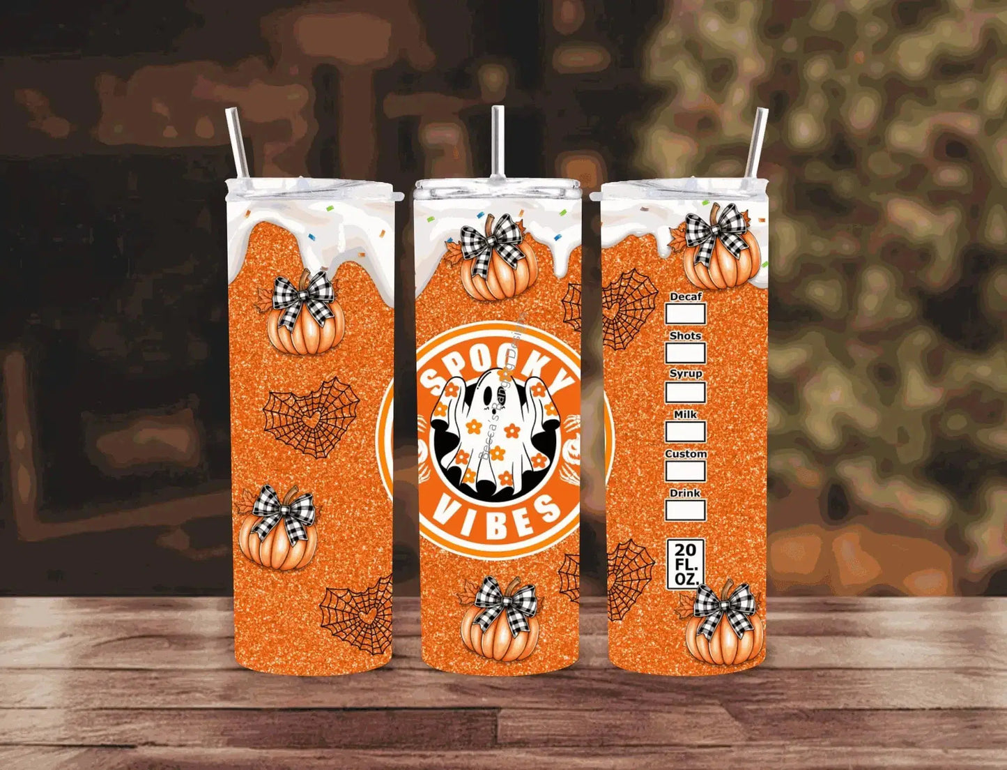 Tumbler Spooky Vibes Tumbler | Halloween Pumpkin Coffee Cup