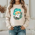 Vintage Teal Santa Sweatshirt – Retro Christmas Crewneck for a Fun Holiday Vibe - Becca's Banging Designs