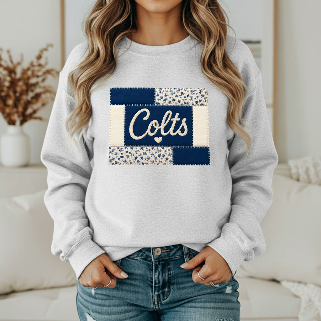 Custom Team Inspired Patchwork Sweatshirt