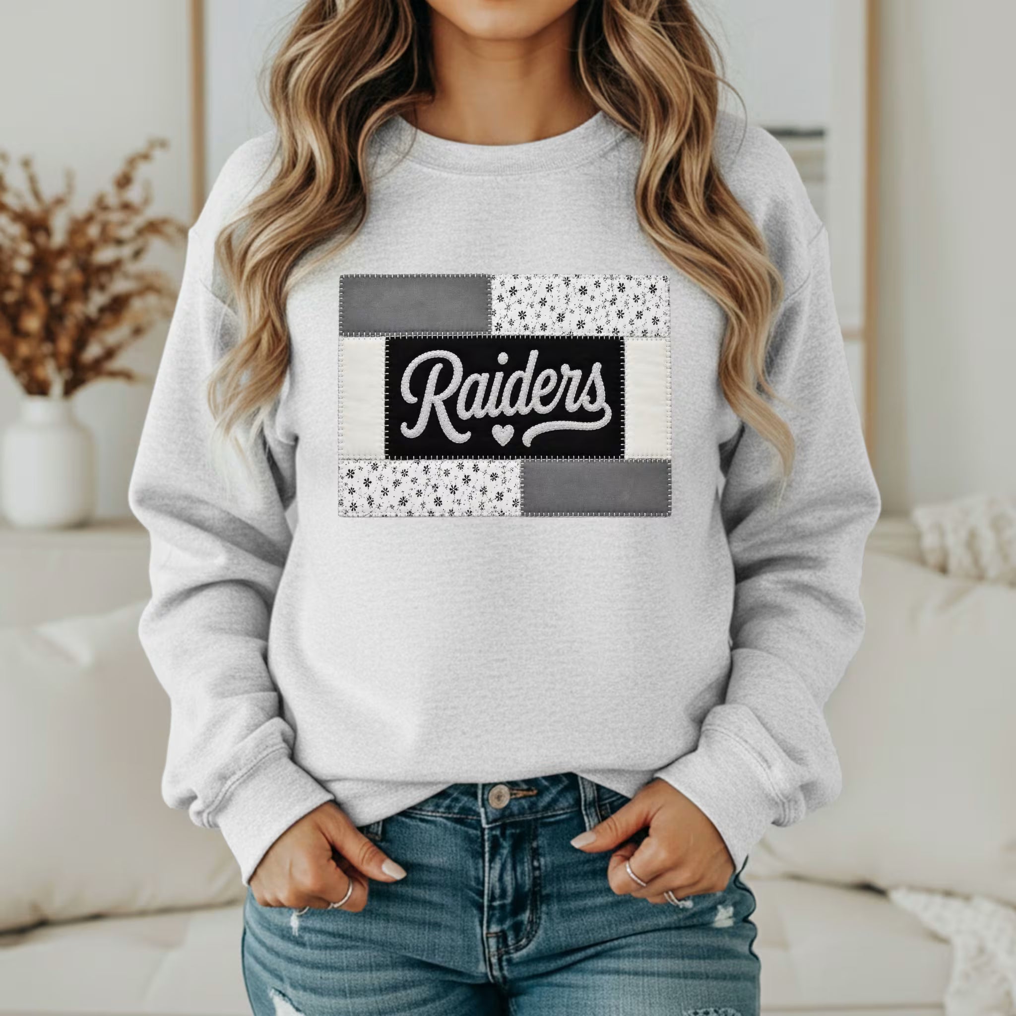Custom Team Inspired Patchwork Sweatshirt